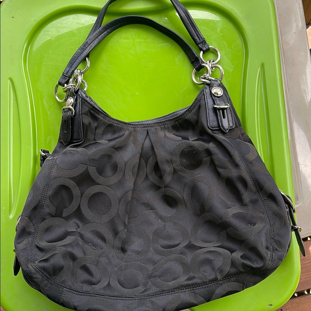 Coach Black Signature Shoulder Bag
